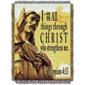 Strengthens Me Licensed 48"x 60" Woven Tapestry Throw by The Northwest Company