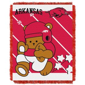Arkansas OFFICIAL Collegiate "Half Court" Baby Woven Jacquard Throw