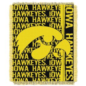 Iowa OFFICIAL Collegiate "Double Play" Woven Jacquard Throw