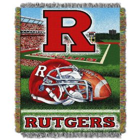 Rutgers OFFICIAL Collegiate "Home Field Advantage" Woven Tapestry Throw