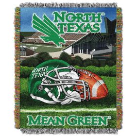 North Texas OFFICIAL Collegiate "Home Field Advantage" Woven Tapestry Throw