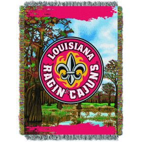 Louisiana Lafayette OFFICIAL Collegiate "Home Field Advantage" Woven Tapestry Throw