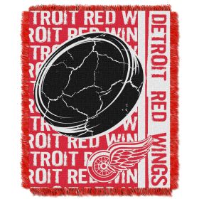 Redwings OFFICIAL National Hockey League; "Double Play" 46"x 60" Triple Woven Jacquard Throw by The Northwest Company