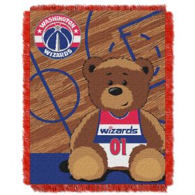 Wizards OFFICIAL National Basketball Association; "Half-Court" Baby 36"x 46" Triple Woven Jacquard Throw by The Northwest Company