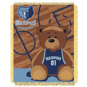 Grizzles OFFICIAL National Basketball Association; "Half-Court" Baby 36"x 46" Triple Woven Jacquard Throw by The Northwest Company