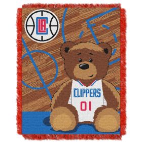 Clippers OFFICIAL National Basketball Association; "Half-Court" Baby 36"x 46" Triple Woven Jacquard Throw by The Northwest Company