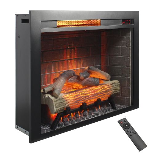 28inch Infrared Electric Fireplace Insert, Touch Panel Home Decor Heater, With Cracking Sound 28inch Infrared Electric Fireplace Insert, Touch Panel Home Decor Heater, With Cracking Sound