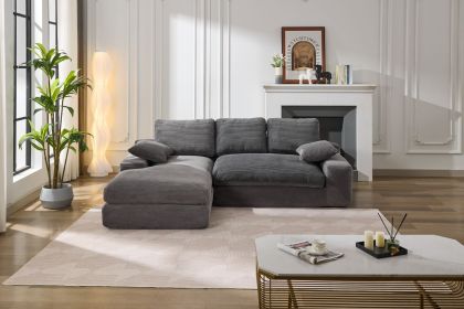 99*69" Modular Sectional Living Room Sofa Set, Modern Minimalist Style Couch, Upholstered Sleeper Sofa for Living Room, Bedroom, 2 PC Free Combin