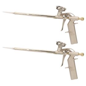 2PC Aluminum Alloy Spray Foam Expanding Gun Filling Sealing Dispenser Gun Insulation Applicator (Option: as picture)