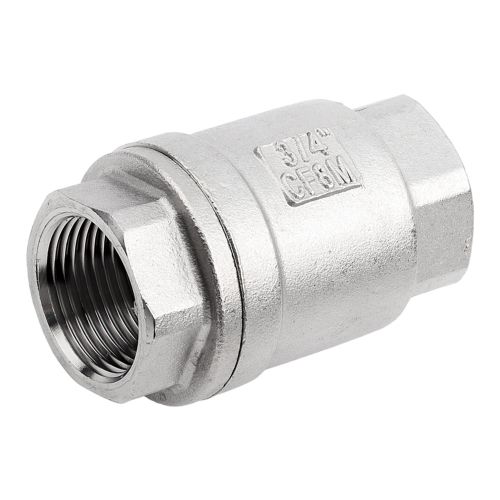 3/4" Female Thread in Line Spring Check Valve Stainless Steel Vertical Valve WOG 1000