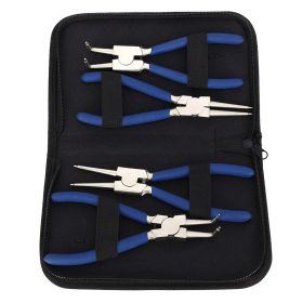 4pc Professional 7" Internal External Straight Bent Circlip Snap Ring Pliers Set (Option: as picture)