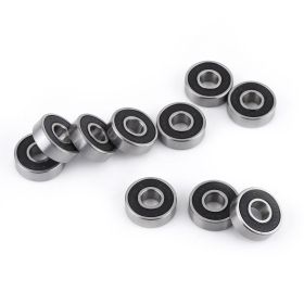 10PCS 608-2RS Ball Bearing Dual Sided Black Rubber Sealed Deep Groove (Option: as picture)