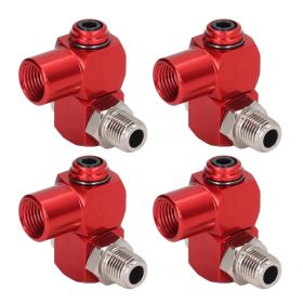 4Pcs 360 Degree Air Hose Connector 1/4in NPT Thread Industrial Air Fittings Pneumatic Tool Adapter (Option: as picture)