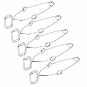 5Pcs Steel Test Tube Clip Clamp Laboratory Experiment Testing Holder Tool (Option: as picture)