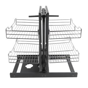 Blind Corner Pull Out Organizer 800mm Slide Out Kitchen Cabinet Organizer for Seasoning Dish (Option: as picture)