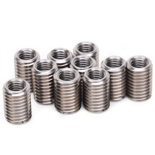 10Pcs Reducer Nut Stainless Steel Repair Sleeve M8 Female and M12 Male Thread Conversion