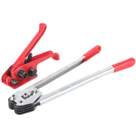 Manual PP/PET Plastic Strap Tensioner &amp; Sealer Hand Strapping Sealing Packing Tool Set (Option: as picture)