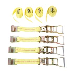 10 Feet Tire Tie Down Straps with D Ring Car Rear Wheel Binding Straps for Truck UTV SUV Pickups (Option: as picture)