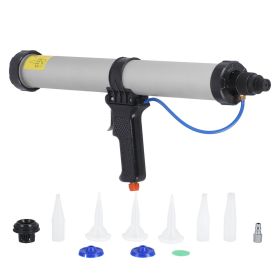 Pneumatic Caulking Gun Aluminum Alloy Applicator Industrial Tools for Ships Containers 600ml (Option: as picture)