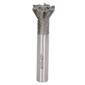 Milling Cutter Cemented Carbide 25mm Diameter 6 Flutes Dovetail Straight Shank for Lathe (Option: as picture)