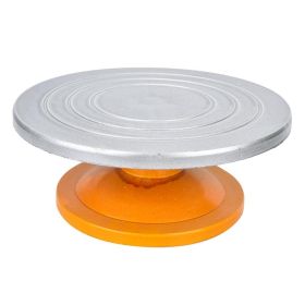12in Round Sculpting Wheel Silver Model Making Turntable Ceramics Pottery Tool (Option: as picture)