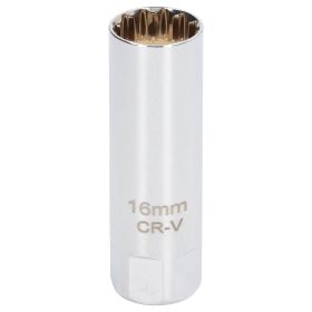 Spark Plug Socket Magnetic Universal Ultra Thin Wall Special Removal Tool 12 Point 3/8in 16mm (Option: 3to8 16mm)