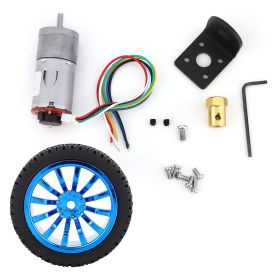 DIY Encoder Gear Motor with Mounting Bracket 65mm Wheel Kit for Smart Car Robot DC12V(200RPM) (Option: speed 200)