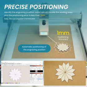 Atomstack Maker AC1 Camera 400*400mm Photography Area Precise Positioning Support Multitask Operation Video Record For Atomstack Laser Engraving (Color: Black)