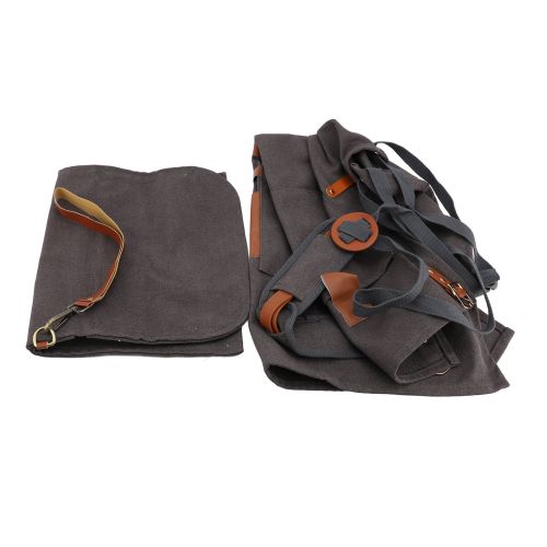 Canvas Apron Waterproof Oil Proof Cross Barber Apron Multi Pockets Adjustable Work Apron for Woodworking Hair Stylist