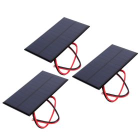 3pcs DC 6V 1W Solar Panel Cell Power Module Polycrystalline Silicon Solar Panel with 30cm Cable (Option: as picture)