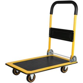 Large Foldable Carts For Home Use Unavailable Platforms- Welfel Temu (Color: Yellow)
